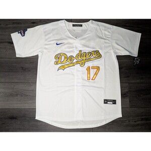 Shohei Ohtani 17 Los Angeles Dodgers GOLD 2024 World Series Kanji Jersey Large